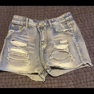 Ripped Jean shorts